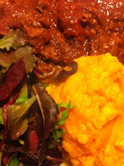 Chili con carne med hokkaidomos