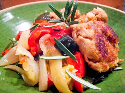 Ratatouille med tunfrikadeller