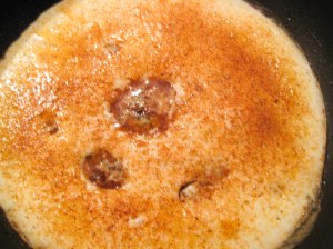 Pandekage med proteiner og is for 100 kcal