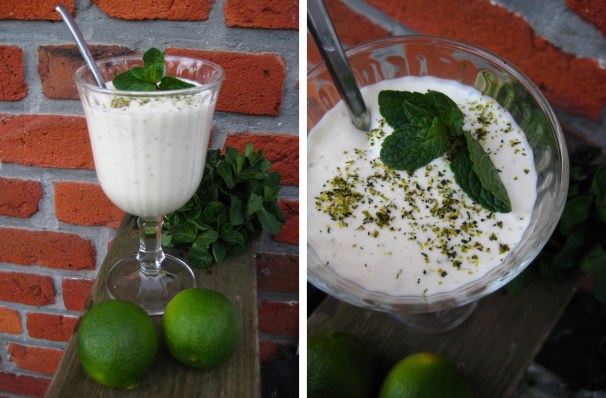 Fromage med lime, mynte og hvid rom