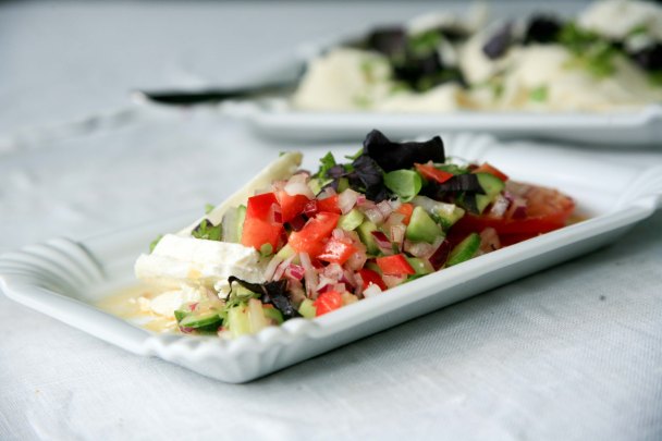 Tomatsalat med feta og mozarella