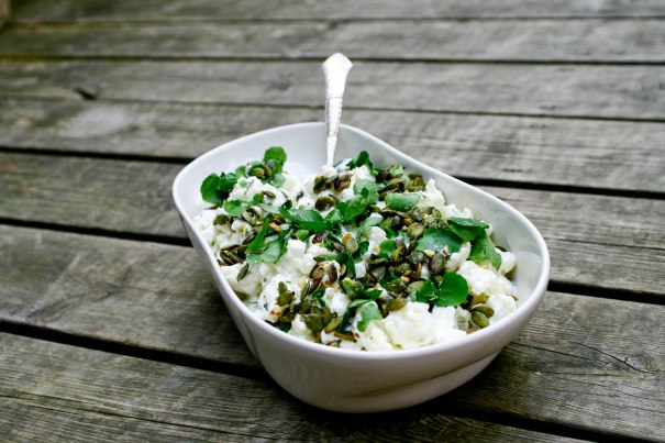 Blomkåls tzatziki fra Claus Meyer Blomkåls tzatziki fra Claus Meyer