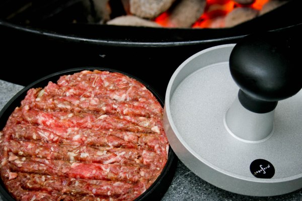 En low carb burger grill menu/ burgerpresse
