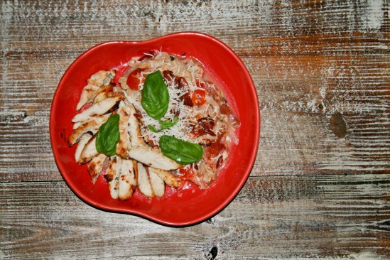 Low Carb Spaghetti Carbonara med kylling