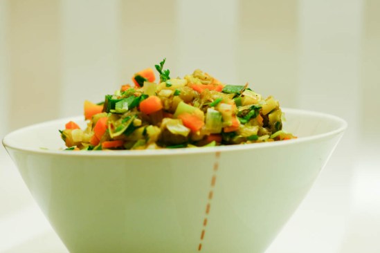 Ratatouille med bagt aubergine