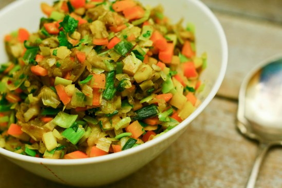 Ratatouille med bagt aubergine