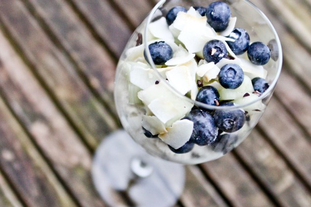 Vaniljefløde med bær og melon LCHF