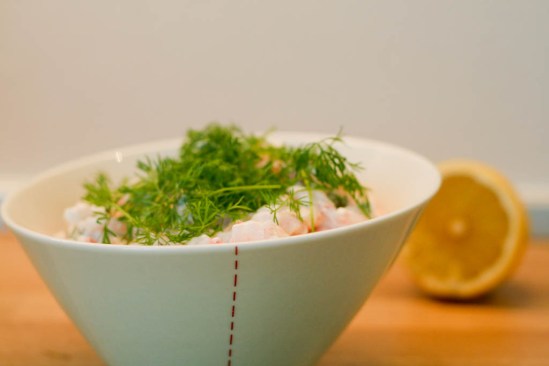 Rejesalat med dild og  lidt snyd