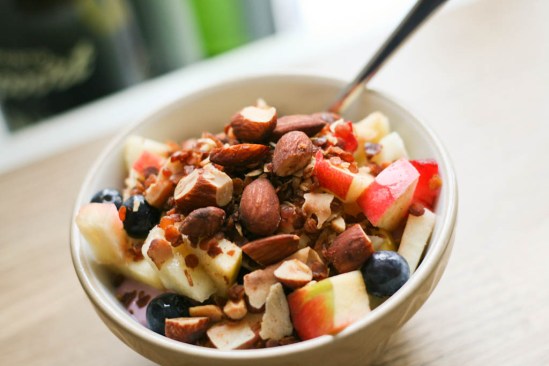 Mysli med røde linser, mandler og kokos