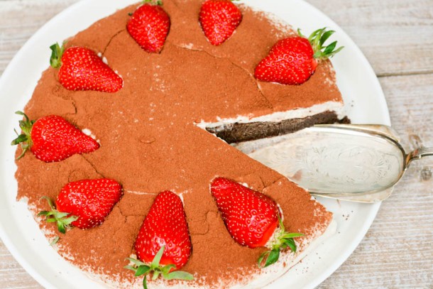 Chokolade tiramisu kage