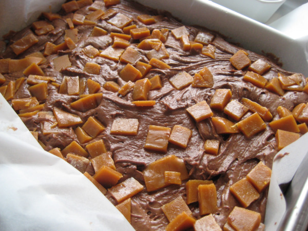 Salted caramel brownie