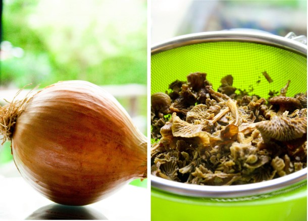 Lasagne med bacon, svampe og søde kartofler