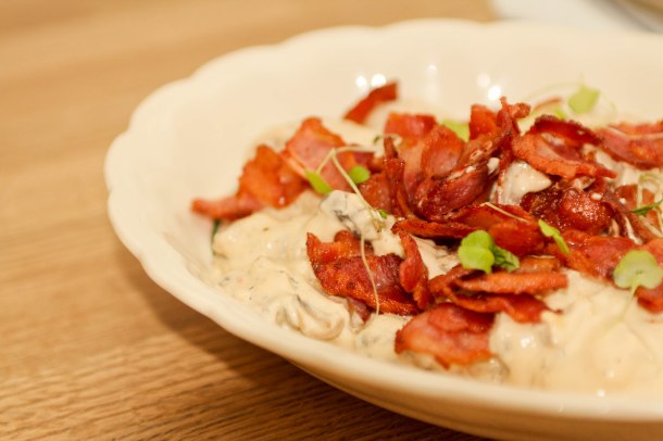Stegte auberginer med champignons á la creme-3