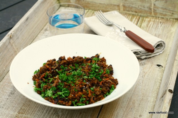 Karamelliseret hvidkål med hakket oksekød