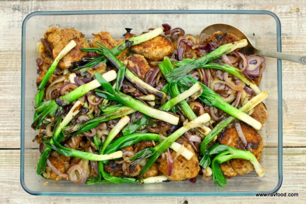 Mørbradbøffer med blandede løg