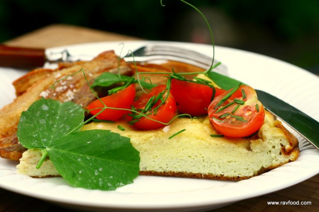 Æggekage med stegt flæsk