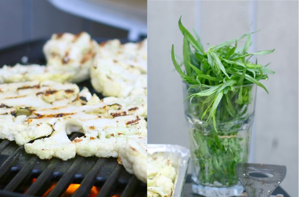 Grillet blomkål med estragoncreme
