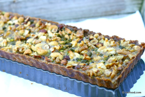 Nøddekarameltærte, sukker- og glutenfri