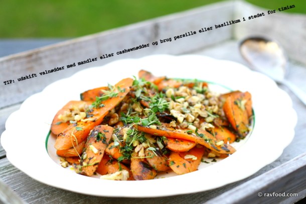 IMG_8371Ristede gulerødder med hvidløg, citron og valnødder