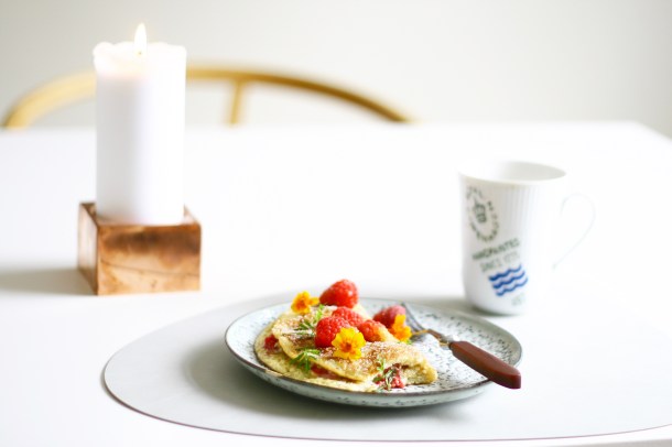 Hindbæromelet med kokos